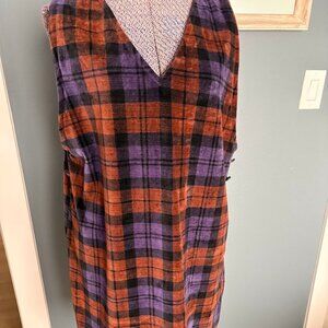Vintage Pinafore  Purple Plaid